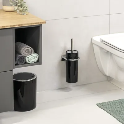Obrázek produktu pro bremermann WC sada SAVONA včetně nástěnného držáku, držák WC štětky, kulatý