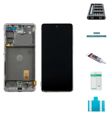 Produktbild von Samsung Galaxy S20 FE 4G (G780) Display weiß (Cloud white) - Premium-Set
