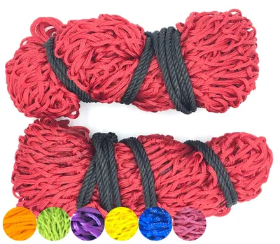 Heunetz 2er-Pack für Pferde, rot, 50 Zoll, extra starke Maschen