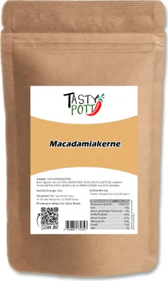 Produktbild von Macadamianüsse - Macadamia Nuss | 500g Tasty Pott