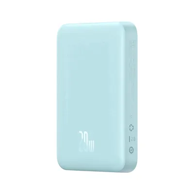 Zdjęcie produktu dla Powerbank Baseus Magnetic Mini indukcyjny 10000mAh 20W - niebieski + kabel USB-C - USB-C