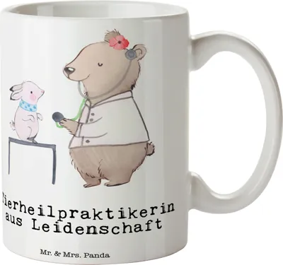 Produktbild von Mr. & Mrs. Panda Kaffeetasse Tierheilpraktikerin Leidenschaft - Weiß - Geschenk, Tasse, Teetasse, Kaffeebecher, Becher, Pott