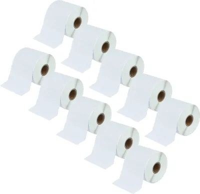 Produktbild von vhbw 10x Rolle 25,4mm x 76,2mm (1375 Etiketten) kompatibel mit Zebra 105SL, GK420t, 105SE, GK420d, 220Xi4, GX430t, LP2242, GX420t, DA402 Drucker Weiß