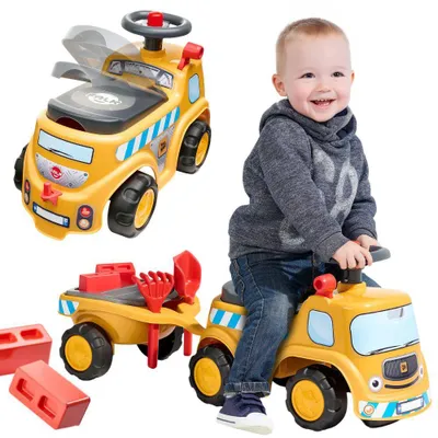 Image de Camion de construction autoporteur Falk Jcb avec remorque et accessoires