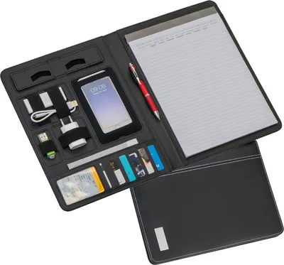 Produktbild von Schreibmappe aus hochwertigem Lederfaserstoff / DIN A4