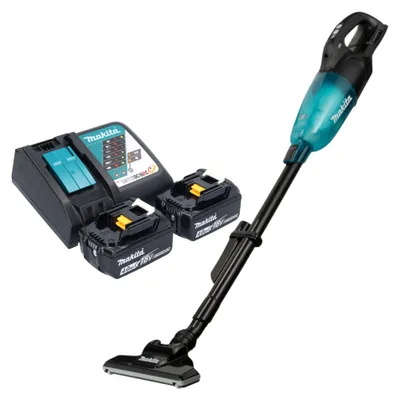 Image de Aspirateur sans fil Makita DCL 284 FRM2B 18 V 0,73 l noir sans balais + 2 batteries 4,0 Ah + chargeur