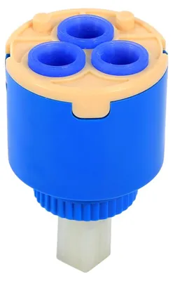 Keramikkartusche 35 mm, Wasserhahn-Mischventil, PP, blau, Ersatzpatrone