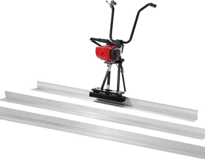 Produktbild von Gasbeton-Estrichmaschine - 1830/2445/3370mm Aluminiumplatten-Geradekantenstangensatz - 4-Takt-Vibrationsmotor für Zement-Finishing mit Griffen - hocheffiziente Betonwerkzeuge 6500 U/min