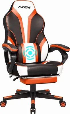Produktbild von Famanu Gamingstuhl Ergonomisches Design mit Massagefunktion - Schwarz