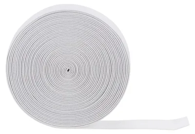 Elastische Nähbänder 25 mm breit, 11 Stück, weiß, 10 m Länge