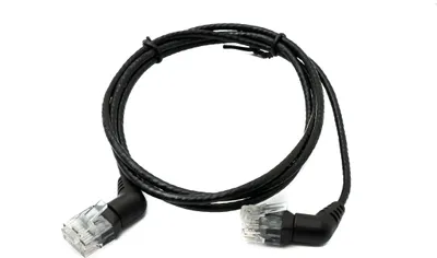 Immagine prodotto di SYSTEM-S Cavo LAN 100 cm 8P8C RJ45 da spina ad angolo in nero