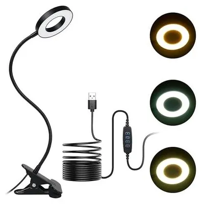 Zdjęcie produktu dla Lampa biurkowa LED klips 48 diod USB do czytania