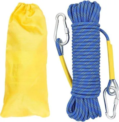 Produktbild von Kletterseil – Statisches Seil – Abseilseil – Für Outdoor-Aktivitäten und Klettern – Hohe Abriebfestigkeit – 8 mm, 10 Meter – Blau