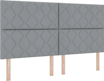Produktbild von vidaXL Stoffkopfteil mit Kopfteil Hellgrau 180 cm Stoff