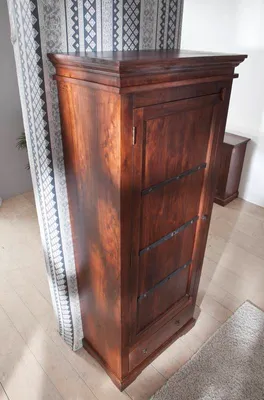 Produktbild von MASSIVMOEBEL24 Schrank Akazie 80x40x193 nougat lackiert OXFORD #900