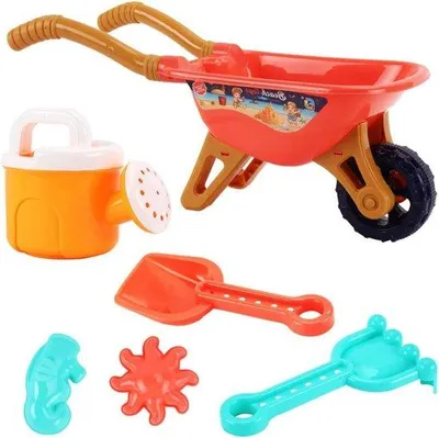 Image de Set de jeux de plage pour enfants, 345 ans, bois, été, eau, jeux, fête.