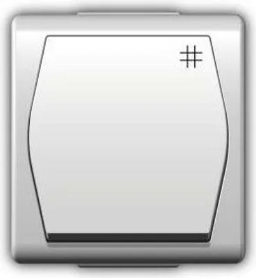 Produktbild von IP44 Aufputz Hermes 2 Weiss / Kreuzschalter 1006-00