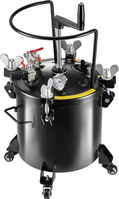 Obrázek produktu pro SucceBuy tlaková nádrž na stříkací barvu, tlaková nádrž 20 l/5 galonů, nastavitelný tlak 70 psi, ocelová tlaková nádrž s válečky a tmelem pro opravu netěsností