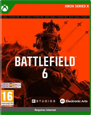The cover art for the Xbox Series X game Battlefield 6, featuring a soldier in tactical gear.