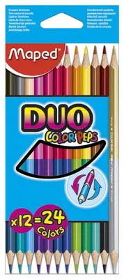 Immagine prodotto di Maped M829600 Matita colorata Color'Peps Duo, confezione da 12 matite bicolori assortite