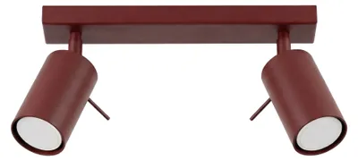 Zdjęcie produktu dla Plafon RING 2 burgund 2xGU10 10W stal 16x6x30cm Sollux Lighting