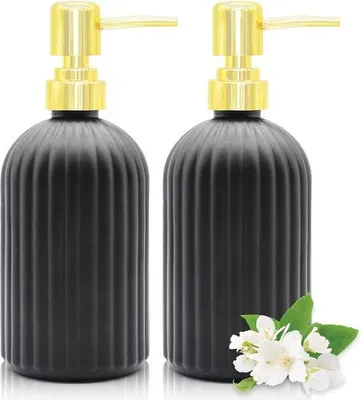 Produktbild von Famanu Seifenspender Set 2 Stück - Handseifenspender für Küche und Bad 400 ml