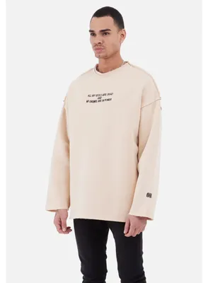 Produktbild von Sweater Basic Baumwolle Uni Sweatshirt Pullover  S Beige