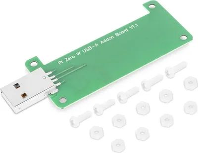 Produktbild von BerryBase Raspberry Pi Zero USB Addon Board V1.1, USB-A, GPIO Modul, Ethernet over USB
