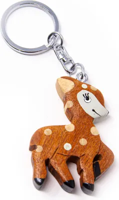 Produktbild von Schlüsselanhänger aus Holz - Reh
