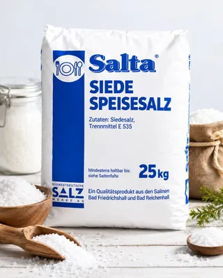 Produktbild von Salz, Salta Siede-Speisesalz, 25kg Sack