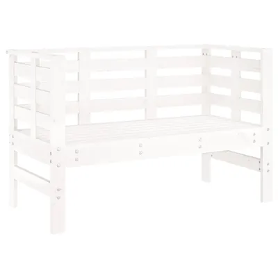 Produktbild von Gartenbank Weiß 111,5x53x71 cm Massivholz Kiefer