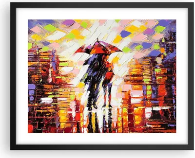 Produktbild von Gerahmtes Poster - Schwarzer Rahmen - gehen liebhaber - 50x40 cm - Wand Bild - Wanddeko - Wandbilder - Kunstposter - Wandposter - Bilderrahmen - Bilder - Kunstdruck - Wandbild - P2BAA50x40-3527