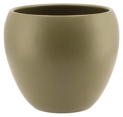 Produktbild von DK Design Blumentopf Vinci - olivgrun matt - innen - 19x22cm