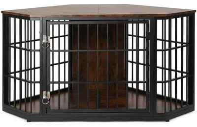 Immagine prodotto di Cuccia per cani in legno RS-149, angolare, nero/marrone