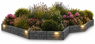 Produktbild von Beeteinfassung Länge 690 cm Ziegelsteinoptik Grau