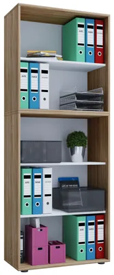 Immagine prodotto di Scaffale in legno in piedi | File cabinet salvaspazio | Dimensioni ca. B. 70 x H. 184 x D. 37 cm | Elegante ripiano | Scaffale da ufficio – Lona 5f