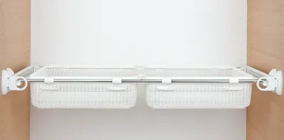Produktbild von SERVETTO Self System Korbauszug verstellbar Aluminium/weiß