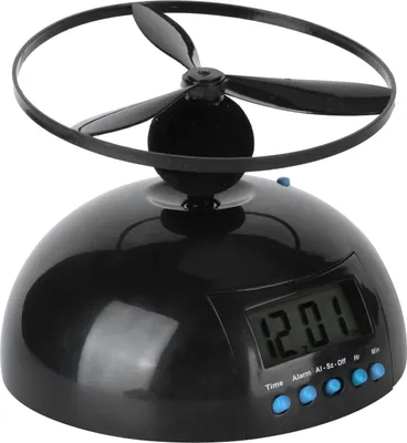 Obrázek produktu pro Budík Novinka Létající LCD Digitální přenosný Mini kulatá vrtule Dodávky pro domácnost