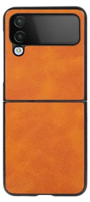 Immagine prodotto di Per Samsung Galaxy Z Flip4 5G testurizzato Custodia del telefono cellulare H-Copertura marrone