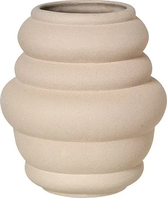 Produktbild von Broste Copenhagen Übertopf Ursula 20 cm Steingut taupe