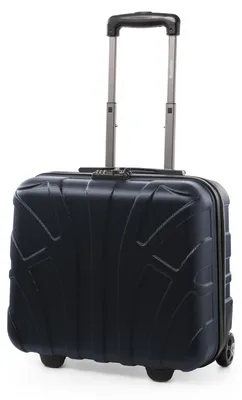 Produktbild von SUITLINE – Pilotentrolley Laptop-Koffer 2 Rollen Aktentrolley, Bordcase Flugzeug Underseater Pilotenkoffer Businesstrolley Hardcase Carry-On Hand Luggage ABS, TSA, 38 cm,Dunkelblau