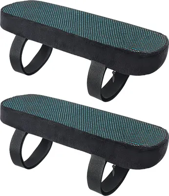 Produktbild von 2er Set Gel Armlehnenpolster Memory-Schaum, ergonomische Armauflage, abnehmbarer Bezug, Büro & Gaming