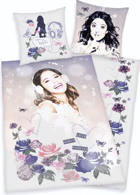 Produktbild von Disney Violetta Bettwäsche 80x80 + 135x200 cm, bügelfrei mit Reißverschluss