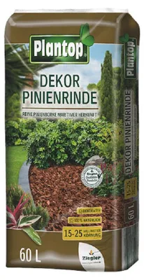 Produktbild von Plantop Dekor Pinienrinde 15-25 mm Bodenhilfsstoff 60 Liter.