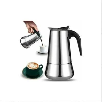 Produktbild von Italienische Kaffeemaschine 12 Tassen Edelstahl für alle Herdarten geeignet 12 Tassen