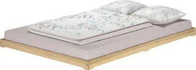 Produktbild von Futonbett platzsparend extra niedriges Bodenbett 140x200 Esche lackiert V-60.47E-14ohne Zubehör
