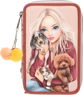 Obrázok produktu pre TOPModel FUR EVER FRIENDS, Tvrdé puzdro na ceruzky, Zinok, Polyester, Papája, Kov, Nylon, Viacfarebný, Obrázok, Vnútorná / vonkajšia, Dievča