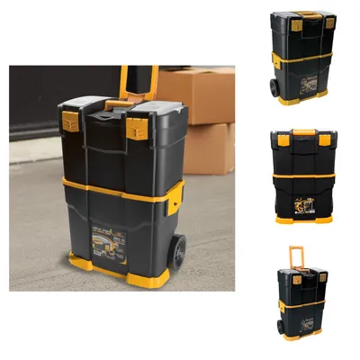 Productafbeelding van vidaXL Gereedschapskoffer op wielen, 460x280x677 mm, PP - Gereedschapskoffers