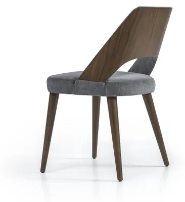 Produktbild von Esszimmerstuhl Grau Polster Stoff Neu Luxus Sitz Stuhl Einrichtung Design