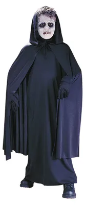 Produktbild von Schwarzer Kinderumhang für Halloween & Fasching